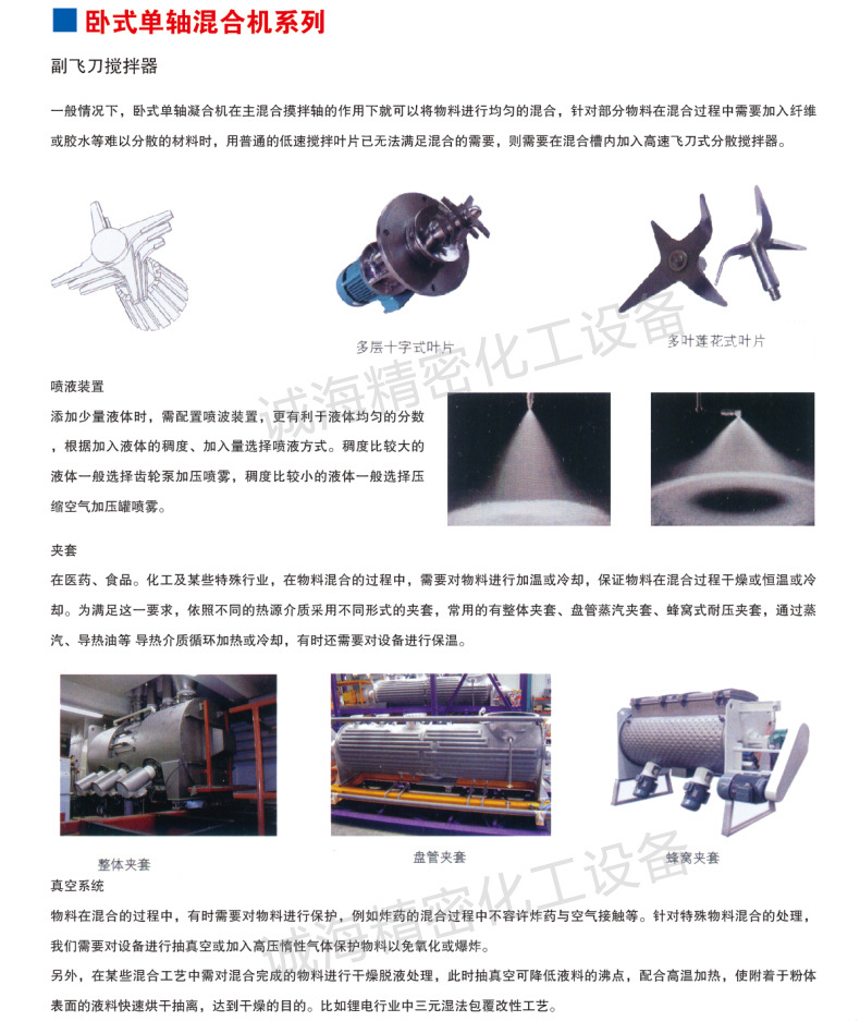 調味料混合機攪拌器夾套展示